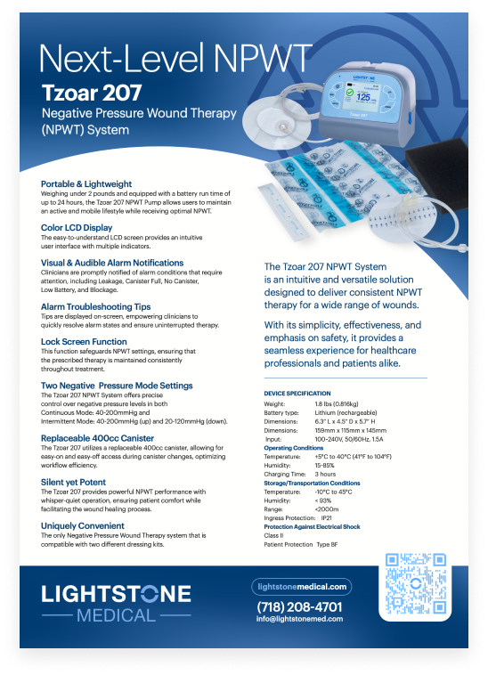 Tzoar NPWT Spec Sheet